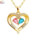Forever Together 22x33MM Heart Pendant Womens Engraved Necklace