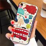 PC+TPU Graffiti Relief Painting Back Cover Cell Phone Case For iPhone 7 6s Plus
