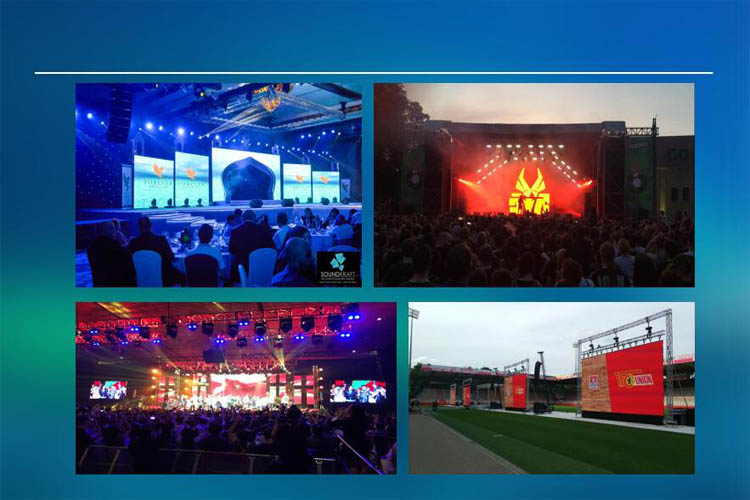 P2.604 Commercial Led Display Screen , HD Led Display Pure Black LED Series