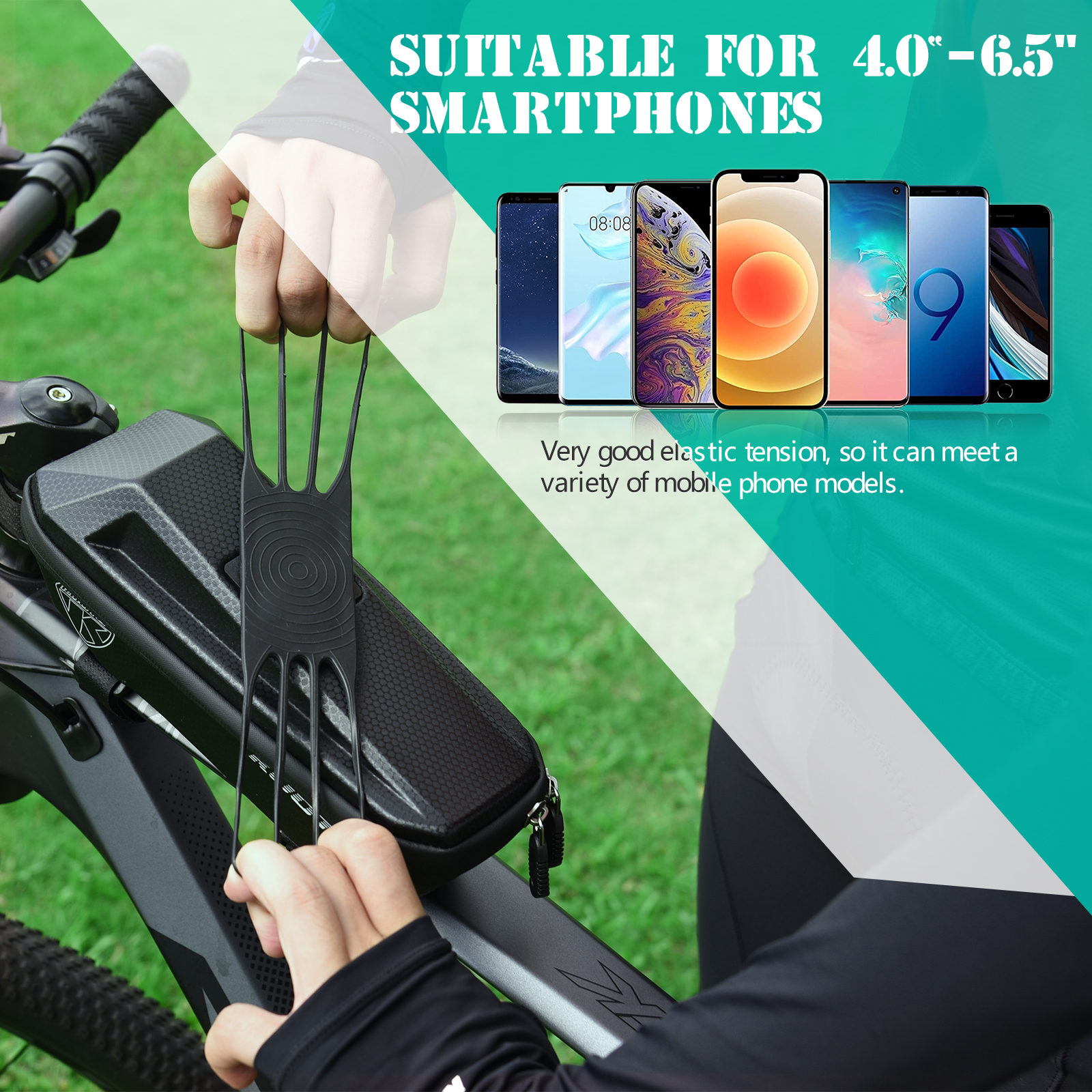 KOOTU Bike And Cycle Accessories , Rainproof Bicycle Top Tube Bag CE Certification