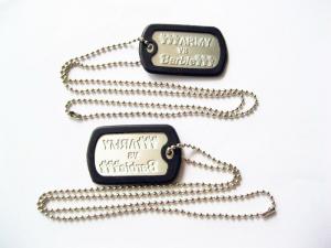 Fashionable Metal Dog Tags , Personalized Engraved Dog Tags For People