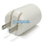 Dual USB Port Cylindrical Travel Charger Compatible For iPhone 4 / 3G / 3GS