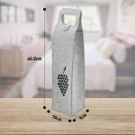 Custom Pattern Felt Wine Tote Bag Non Woven 750ml Wine Bottle Bag For Christmas