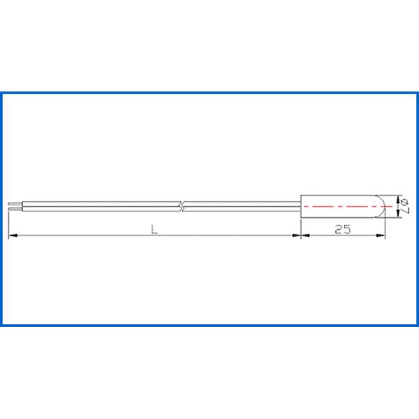 2.2k Ohm 3950 Automobile Air Conditioner Thermistor With TPE Housing