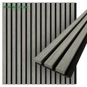 Wholesale Office Wood Veneer MDF Slat Panel With Good Quality Pet Acupanel Acoustic from china suppliers