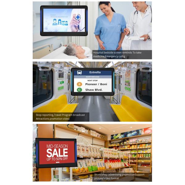 101inch wall mounted business android tablet pc with led light bar conference schedule display