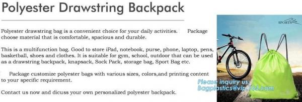 Hot Sale Cheap Eco Reusable Laminated Promotional Pp Non Woven Bag, Gym Sports Backpack Drawstring Bag,Gym drawstring ba