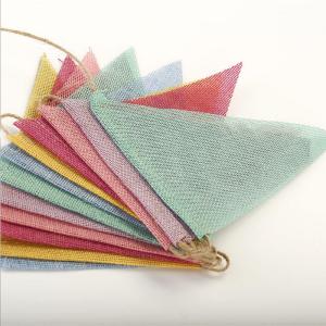 Wholesale Classic Linen Burlap Bunting Flags Party Decoration Items Colorful from china suppliers