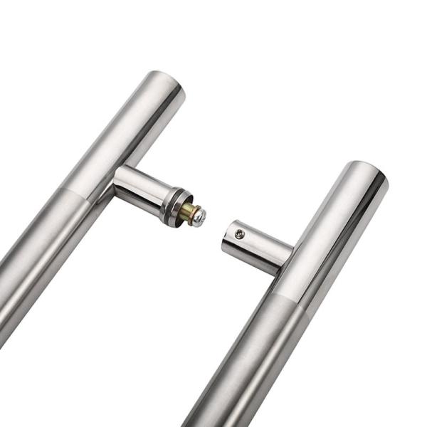 SUS316 Chrome Plated Handle , SUS201 Bathroom Glass Door Handle 1.5mm Tube