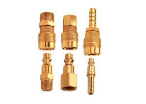 Wholesale LAM Pneumatic Brass Quick Coupling High Flow Single Shut Off from china suppliers