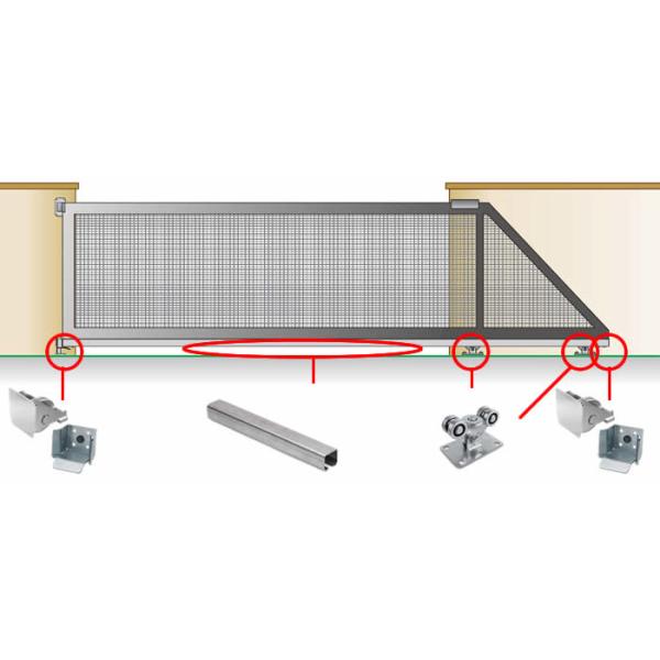 steel cantilever gate carraige with 3 rollers