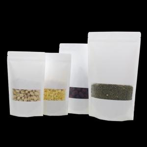 Wholesale Gravure Printing Kraft Paper Bag With Clear Window Food Grade With Zipper Moisture Proof from china suppliers