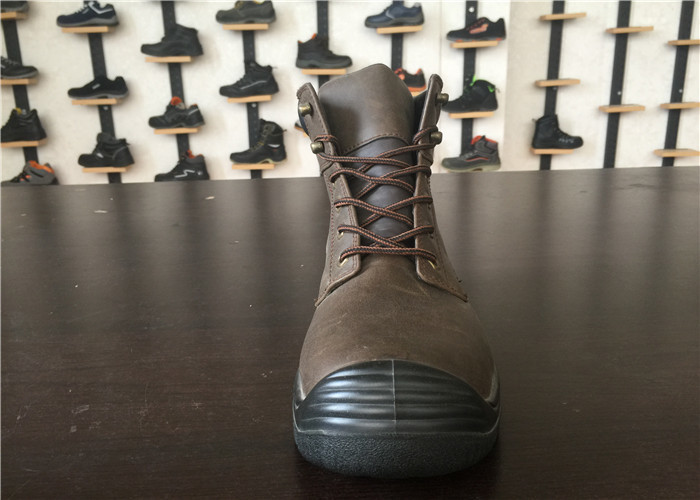 Comfortable Army Winter Boots / Mens Black Leather Boots Anti Static With Toe Protection