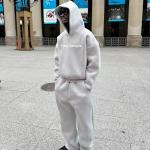 Custom Joggers Sweatsuit Unisex Heavyweight Fleece Cotton Hoodie Jogging Suits