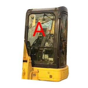 Wholesale PC55MR PC55 5MM Thick Excavator KOMATSU Cab Glass Tempered Windshield Front Glass from china suppliers
