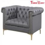 Custom Office Lobby Modern Hotel Furniture Leather Cover Sofa Leisure Chair