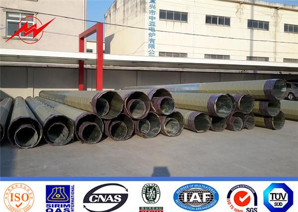 ASTM A572 Steel Grade 6516m Height Hot Dip Galvanized Steel Pole Taper Or