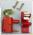 Red Color Metal Fence Accessories / Steel Gate Latch Carbon Steel Material