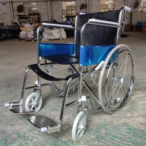 Wholesale Surgical Care Folding Steel Wheelchair With Solid Castor from china suppliers
