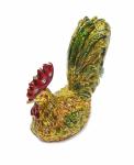 Rooster chicken jeweled trinket box with diamond for gift jewelry box