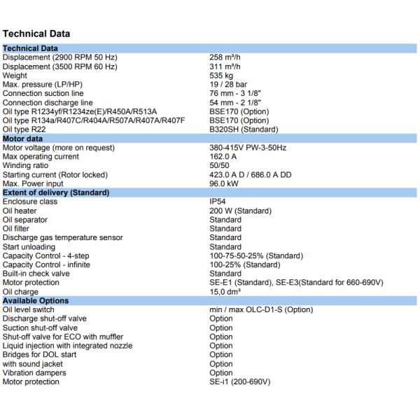 Bitzer CSH7573-90y Screw Compressor 90 HP Multiple Voltage Options Custom Labels