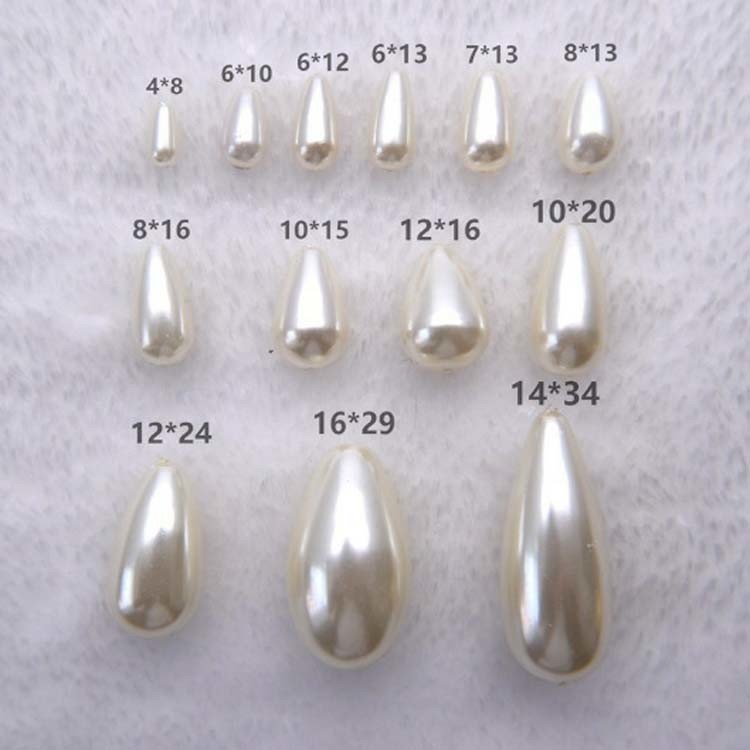 High Quality DIY Handmade ABS Plastic Drop White Imitation Pearl Beads