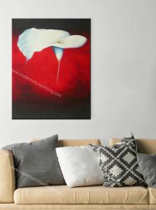Wholesale Hand Painted Abstract Floral Oil Painting Unframed Large Modern Flower Wall Art Handmade on Canvas for Sofa Decor from china suppliers