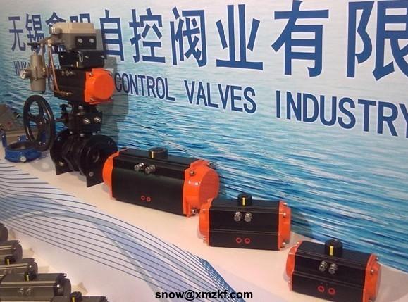 wuxi xinming air torque rack and pinion pneumatic rotary actuator control ball