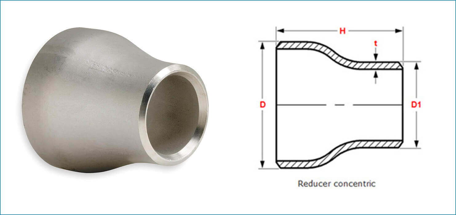 Carbon Steel 10" × 8" DN200 Carbon Steel Pipe Reducer