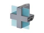Square Aluminium Curtain Wall Profile 0.8mm-3mm Thickness Customized Color