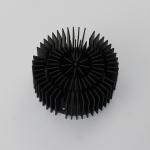 Black Electroplated Extruded Aluminum Heat Sink , FM Forging Round Heatsink