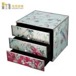 Three Layers Mirrored Glass Jewellery Box / Glass Earring Box Environment