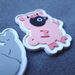 silicon clothing labels Durable Embossed Rohs Silicone Clothing Labels