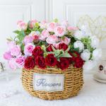 Small roses are used to decorate wedding bouquets and hotel home furnishings