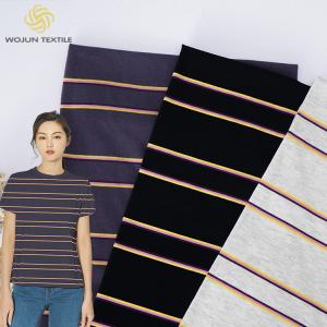 Wholesale Pure Cotton And Skin-Friendly Healthy Breathable Striped Knit Fabric For T-Shirt from china suppliers