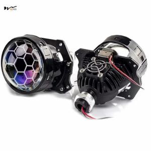 Wholesale 12 Volts Focus Beam Blue Honeycomb LED Projector Lens Retrofit Kit for Car Motorcycle from china suppliers
