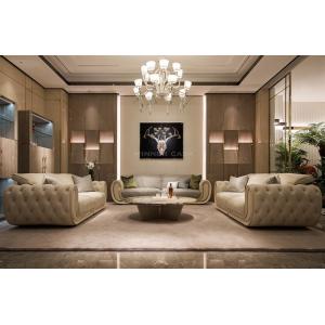 Wholesale Luxury White Genuine Leather Living Room Furniture Modern Sofa Set from china suppliers