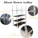 Plywood Danish Flower Trolley Rack Cart Cc Container Easy to install