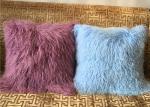 Mongolian fur Pillow Long Curly Amethyst Tibetan Fluffy Fur Couch Throw18 inch