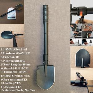 Wholesale Professional China Tri-Fold Shovel (408C) Black Matte surface most durable and multifuction hand tool from china suppliers
