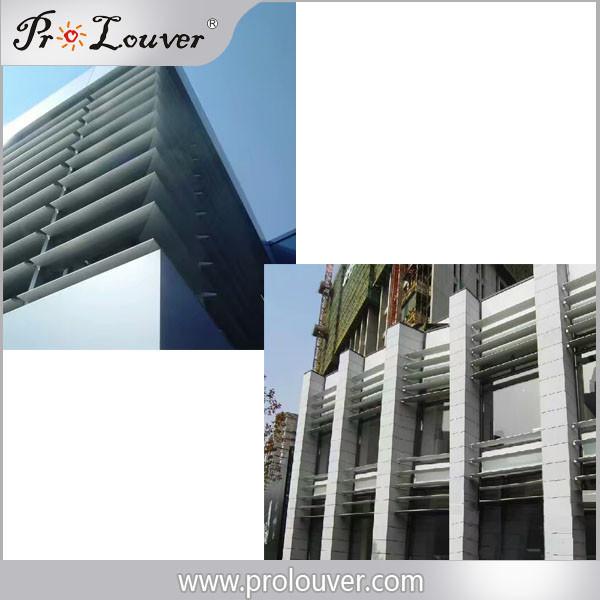 Exterior Aerofoil Aluminum Airfoil Louvers Sun Control Horizontal louver For