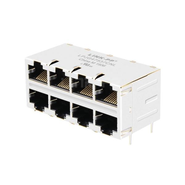 LPJG47537CNL 2x4 Port 1000 Base-T Integrated Magnetics Ethernet RJ45 Jack