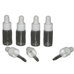White Cap Glass Clear Eye Dropper Bottles 20ml 30ml 50ml With Accurate Scale