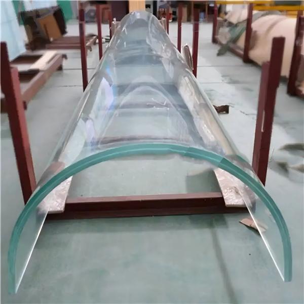 Bent Tempered Glass Furniture Curved Glass Staircase Railing / Coffee Table