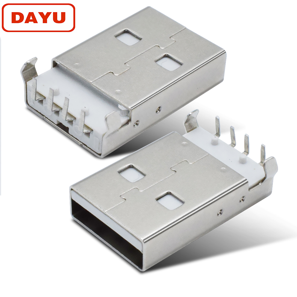 DIP 90 Degree USB A Female Connector Type 2.0 Male For PCB & Circuit Board