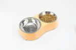 Raised Sus304 Raised Pet Feeder Bowl PFB Double Wall Dog Bowl