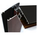 Industrial Wood Finish Aluminium Profiles For Polycarbonate Sheet OEM / ODM