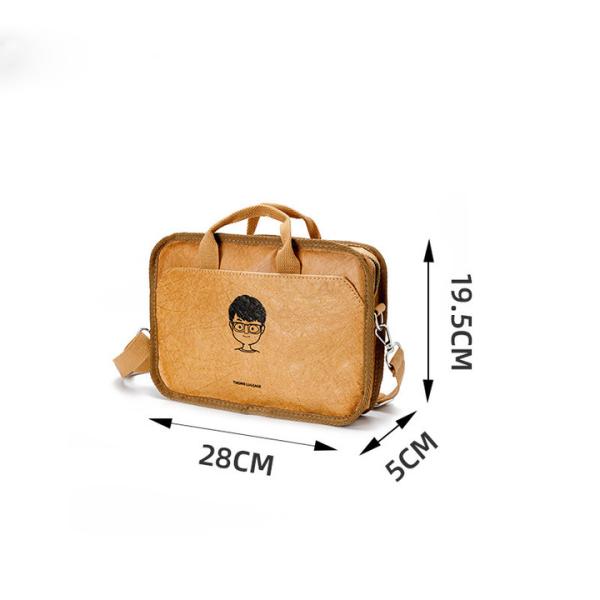 Washable Kraft Paper DuPont Handheld Retro Waterproof Lightweight Environmental Friendly Style Unique Backpack