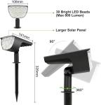 IP67 7000K LED Solar Landscape Spotlights