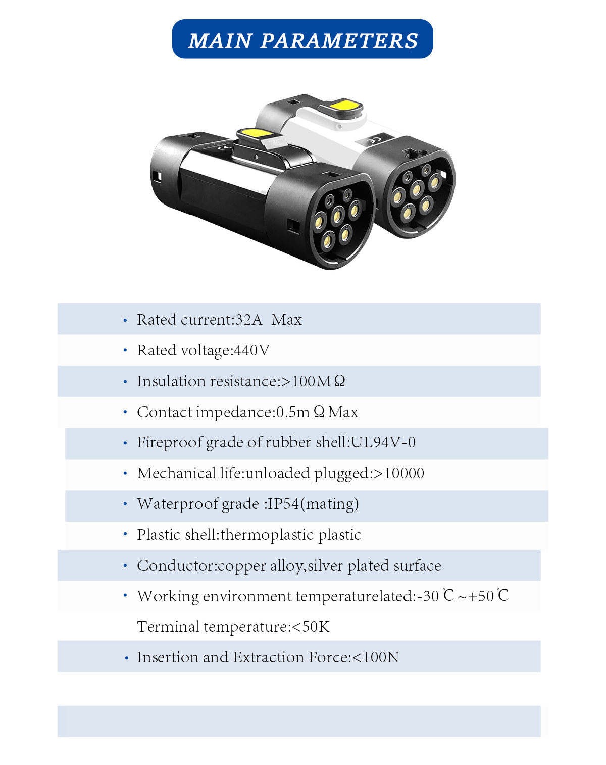 Type2 EV Charger Converter Adapter 3 Phase Charging Connector Charging Head Portable Artifact 32A 22kW AC EV Adapter GBT
